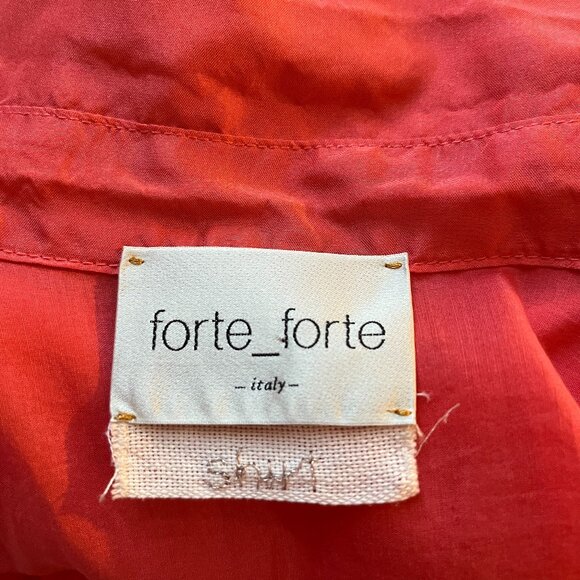 Forte Forte Shirt Size 1 (S) Pink Semi-sheer Long Sleeve Shirt Button-Up - Picture 2 of 13